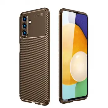 Galaxy A36 Kılıf Auto Focus Karbon Kapak - Kahverengi