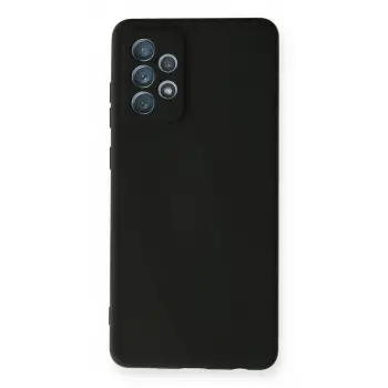 Galaxy A72 Kılıf Nano içi Kadife Silikon - Siyah