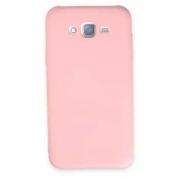 Galaxy J7 Kılıf Nano içi Kadife Silikon - Pudra