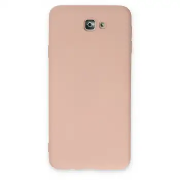 Galaxy J7 Prime Kılıf Nano içi Kadife Silikon - Pudra