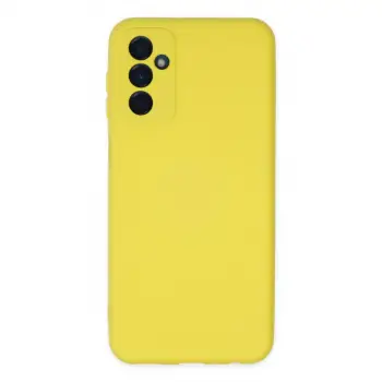Galaxy M23 Kılıf Nano içi Kadife Silikon - Sarı