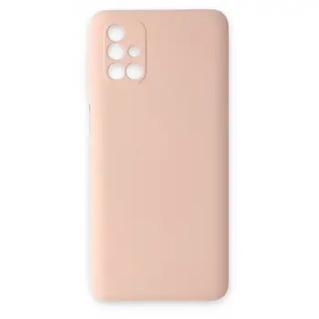Galaxy M31S Kılıf Nano içi Kadife Silikon - Pudra