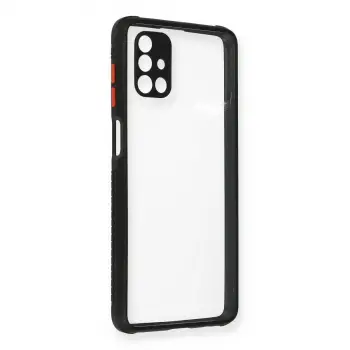 Galaxy M51 Kılıf Miami Şeffaf Silikon - Siyah