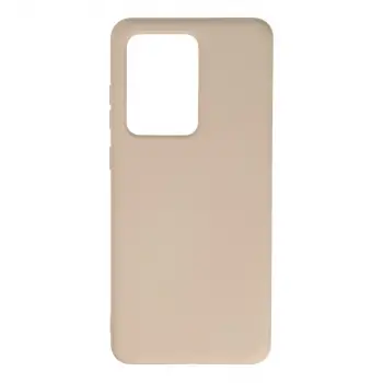 Galaxy S20 Ultra Kılıf Nano içi Kadife Silikon - Pudra