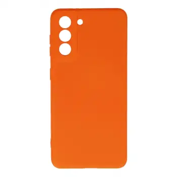 Galaxy S21 Kılıf Nano içi Kadife Silikon - Turuncu