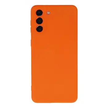 Galaxy S21 Plus Kılıf Nano içi Kadife Silikon - Turuncu