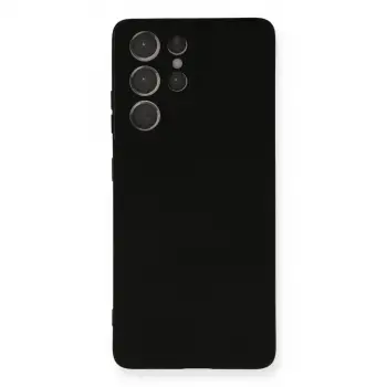 Galaxy S21 Ultra Kılıf Nano içi Kadife Silikon - Siyah