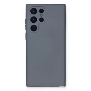 Galaxy S22 Ultra Kılıf Nano içi Kadife Silikon - Gri