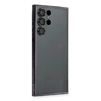Galaxy S22 Ultra Kılıf Razer Lensli Silikon - Siyah