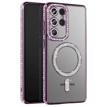 Galaxy S26 Ultra Joke Simli Magneticsafe Kılıf - Derin Mor