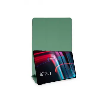 Galaxy T970 Tab S7 Plus 12.4 Kılıf Tablet Smart Kılıf - Koyu Yeşil