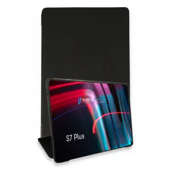 Galaxy T970 Tab S7 Plus 12.4 Kılıf Tablet Smart Kılıf - Siyah