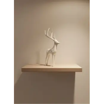 Geyik Figürü Beyaz Modern Salon ve Raf Dekoru