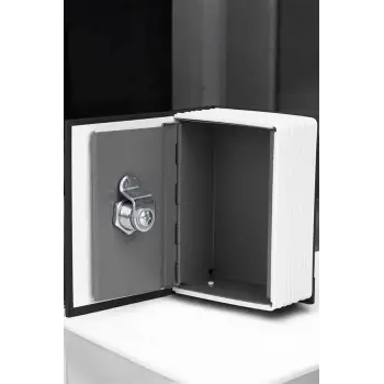 Gizli Kasa Kitap Görünümlü Anahtarlı Çelik Mini Kasa