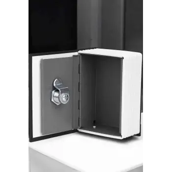 Gizli Kasa Kitap Görünümlü Anahtarlı Çelik Mini Kasa