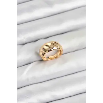 Gold Renk Bombeli Sarmal Yüzük