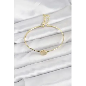 Gold Renk Pirinç Model Kadın Bileklik