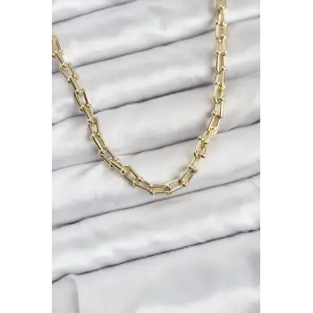 Gold Renk Pirinç Tifani Model Kadın Kolye