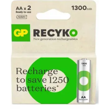 GP AA 1300 mAh Şarjlı Kalem Pil 2li Paket GP130AAHCEMTR-2GB