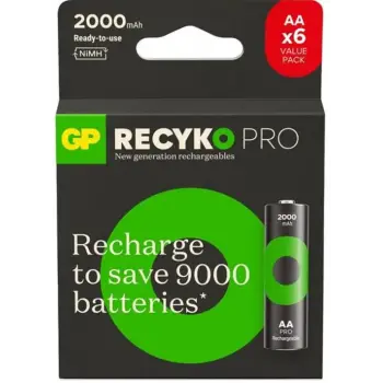GP AA 2000 mAh Pro Şarjlı Kalem Pil 4+2li Paket Paket GP210AAHCBR21-2GVPTLB6