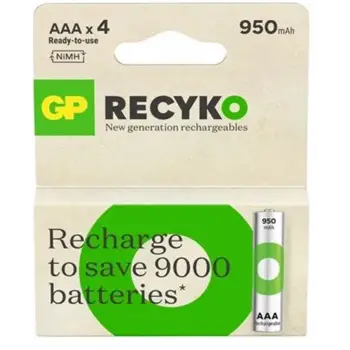 GP AAA 950 mAh Şarjlı İnce Kalem Pil 4lü Paket GP100AAHCEMTR-4LÜ