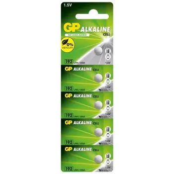 GP GP192-C5 LR41 AG3 Alkalin Düğme Pil 5li Paket