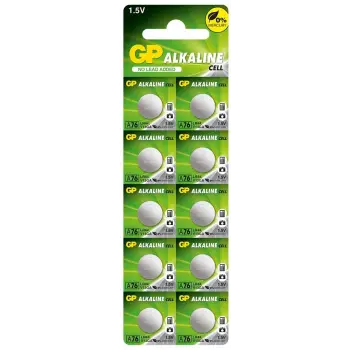 GP GPA76-2C10 LR44 AG13 Alkalin Düğme Pil 10lu Paket