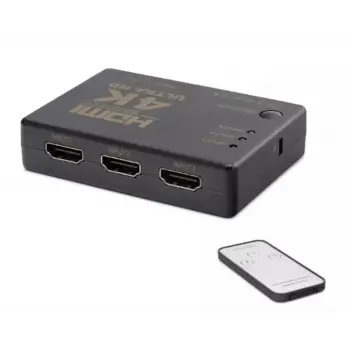 Hadron Hdx1308 3 port Hdmi Switch 3Giriş 1Çıkış 4K Kumandalı