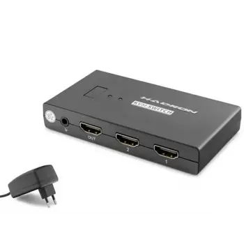 Hadron Hdx1373 2 Port + 4- Hdmi Kvm Switch Usb Hdmi Kablolu Siyah