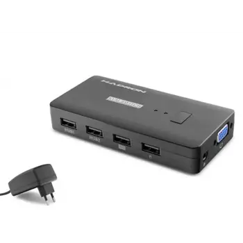 Hadron Hdx1374 2 Port + 4- Usb Vga Kvm Switch Kablolu Siyah