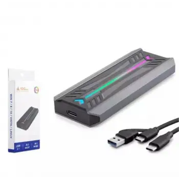 HADRON HDX1775 SSD KUTU TYPE-C3.1 + USB3.0 NVME M2 CHIP RTL9210 SİYAH