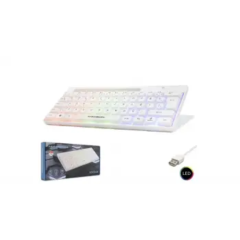 Hadron Hdx2608 Kablolu Oyuncu Mini Klavye Led Q Beyaz