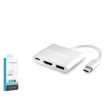 Hadron Hdx7764 Type-C Hdtv Combo Hdmi 4K 30Hz + Type-C + Usb3.0 3In1 Gri