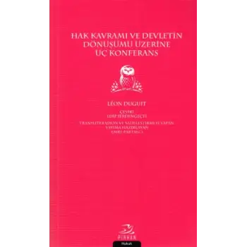 Hak Kavramı Devletin Dönüşümü Üzerine Üç Konferans