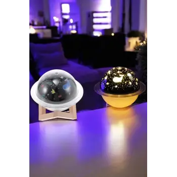 Hava Nemlendirici Masa ve Gece Lambası USB Projeksiyon Aromaterapi