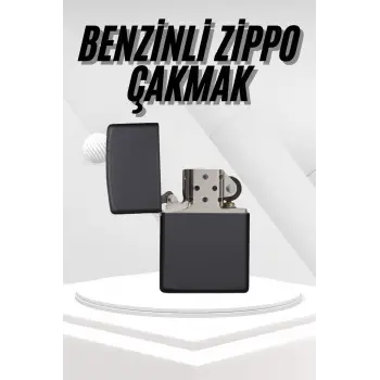 Hediyelik Zarif Siyah Benzinli Çakmak