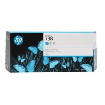 HP 738 Cyan Mavi 300ML Plotter Kartuşu 676M6A