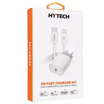 Hytech HY-XE40PD PD Kablo Seti 1PD 20W Hızlı Ev Şarj Adaptör