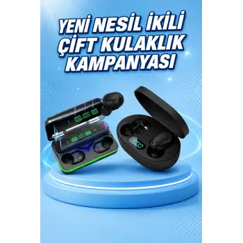 İkili Bluetooth Kulaklık Dijital Göstergeli Uzun Pil Ömrü Yüksek Ses Kaliteli