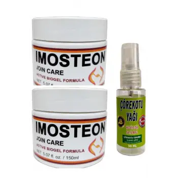 Imosteon Rahatlatıcı Masaj ve Bakım Kremi 150 ml X 2 ad+Çörek Otu Yağı ile 30 ml