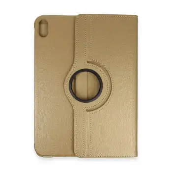 iPad 2022 10.9 (10.nesil) Kılıf 360 Tablet Deri Kılıf - Gold