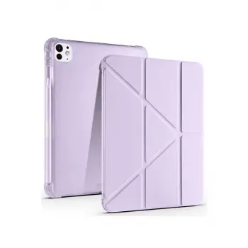 iPad Air 13 (2024) Kılıf Kalemlikli Mars Tablet Kılıfı - Lila