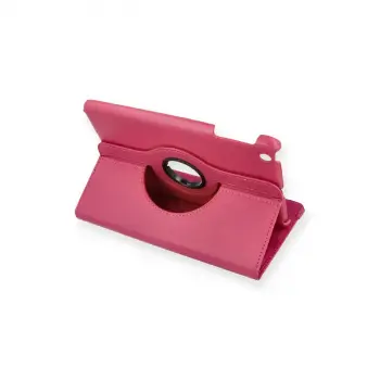 iPad Mini 1 Kılıf 360 Tablet Deri Kılıf - Pembe