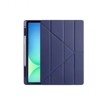 iPad Pro 11 (2024) Kılıf Kalemlikli Hugo Tablet Kılıfı - Lacivert