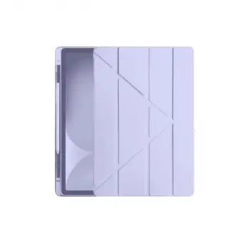 iPad Pro 11 (2024) Kılıf Kalemlikli Hugo Tablet Kılıfı - Lila