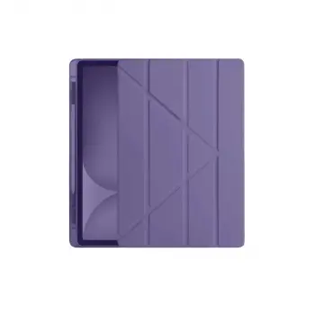 iPad Pro 11 (2024) Kılıf Kalemlikli Hugo Tablet Kılıfı - Mor