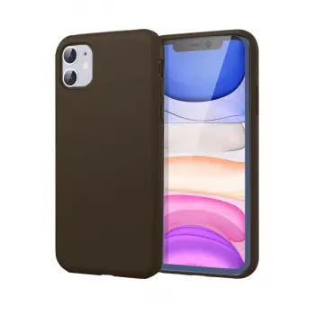 iPhone 11 Kılıf First Silikon - Kahverengi