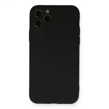 iPhone 11 Pro Kılıf Nano içi Kadife Silikon - Siyah