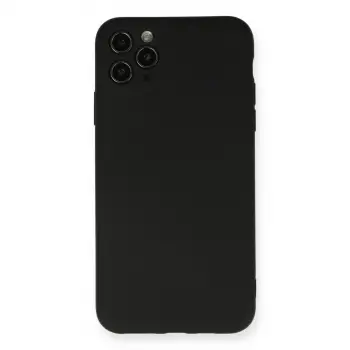 iPhone 11 Pro Max Kılıf Nano içi Kadife Silikon - Siyah