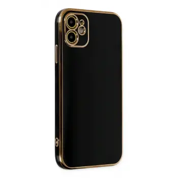 iPhone 12 Kılıf Volet Silikon - Siyah